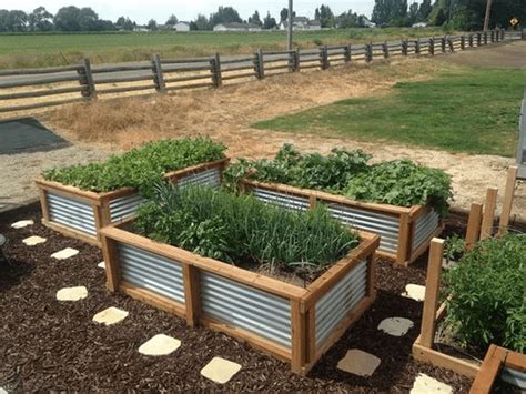 corrugated steel planter box plans|diy metal raised garden beds.